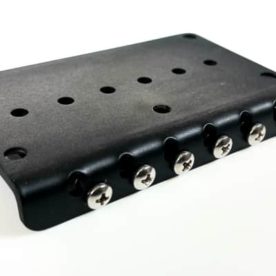 Genuine Hipshot Ibanez Flat Plate 6 String Upgrade Bridge Black 4IBF06B image 4