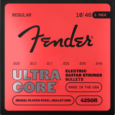 Fender Ultracore NPS 3-Pack 4250 Bullet End Electric Guitar Strings 10-46 image 3