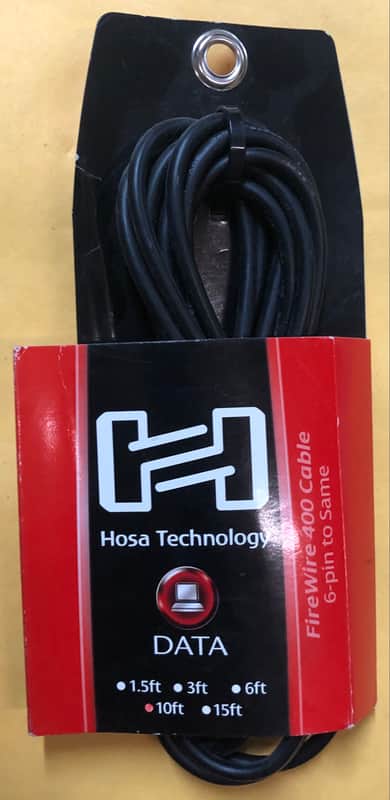 Hosa FIW-66-110 FireWire 400 Cable - Black image 1