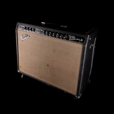 Vintage 1966 Fender Twin Reverb Black Guitar Amp Combo #A03334 image 3