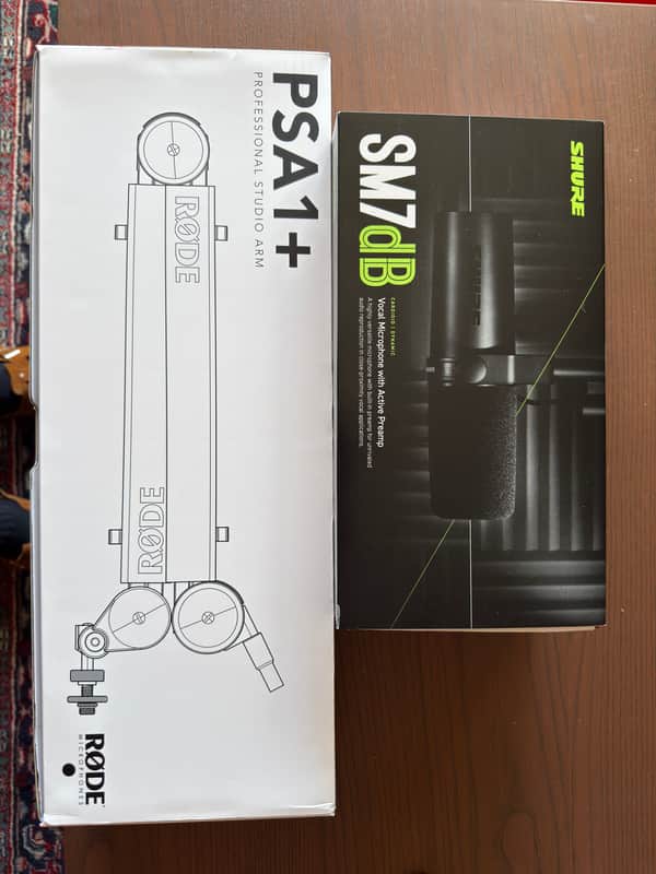 Colorware custom Shure Sm7db with mic arm and matching XLR cable image 1
