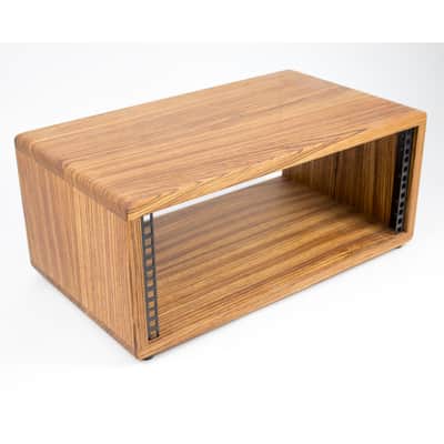 19" studio rack case | solid zebrano | 4u 30cm depth | hardwood | hand made in Amsterdam image 3