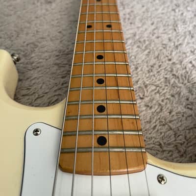 Fender Jimmie Vaughan Tex Mex Stratocaster 1996 Vintage MIM Olympic White Guitar image 7