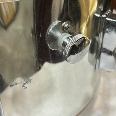 Ludwig 6 1/2" deep X 14" head Snare Drum (3114-T-SD-4186) 90's - COW - Chrome Over Wood image 12