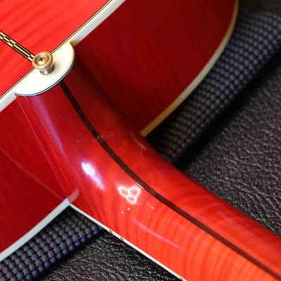 2015 Gibson SJ-200 Acoustic Guitar Trans Cherry Red + OHSC Owned By Lzzy Hale & Joe HottingerHalestorm image 20