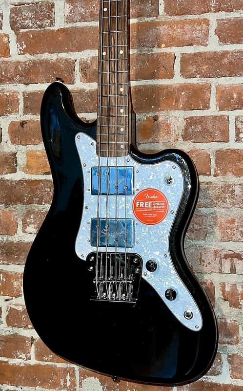 New Squier Paranormal Rascal Bass HH in Metallic Black, Support Brick N Mortar Stores, Shop Here! image 1