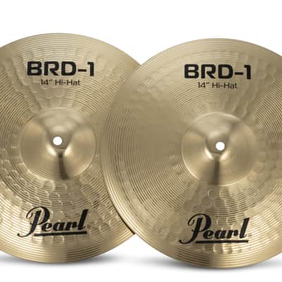 Pearl 3 Piece Cymbal Pack; Pearl Logo; 14" Hi-hats, 16" Crash, 20" Ride (BRD1) image 2