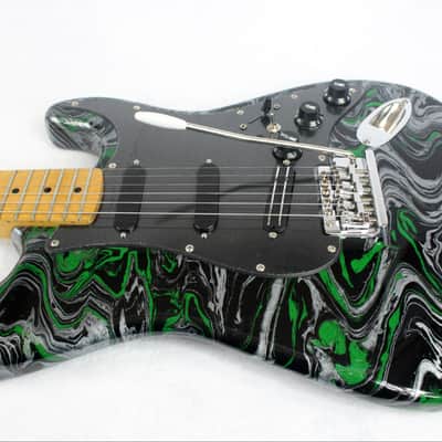 Custom Swirl Painted and Upgraded Arbor Strat Style Electric Guitar image 17