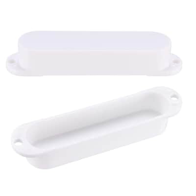 Stratocaster Single Coil Pickup Cover Set (No Holes) - White 3 Pcs image 3