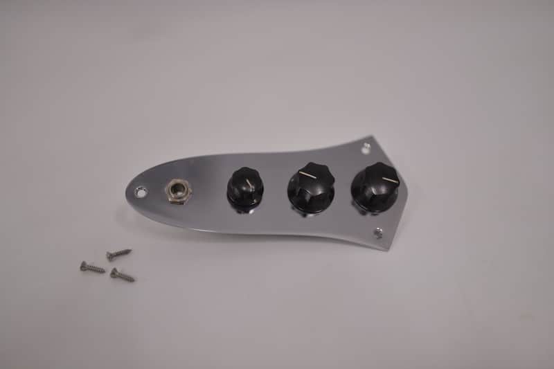 1973 Vintage Fender Jazz Bass Control Plate Pots Cap Knobs JBass Guitar 1970's Wiring Harness image 1