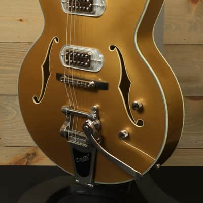 Eastman T58/v-GD Goldburst (or Goldtop) Thinline Hollowbody – Excellent Condition w/ Hard Case image 8