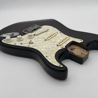 Fender Custom Shop Loaded Custom Stratocaster Body Made for Tom Rundgren 1992 - Flamed Maple Charcoal Burst image 9