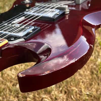 VIDEO ... 1977 Greco SG-400T ... Catalogue CUSTOM ORDER … BIGSBY STRING-TROUGH + Maxon U-1000 PAF "Burst" REPLICA / Clone Humbuckers ... Made in Japan Lawsuit Era + GIGBAG image 13