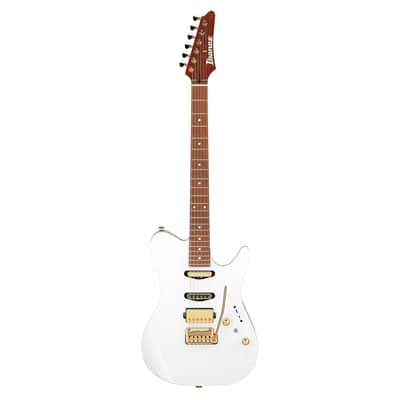Used Ibanez LB1WH Lari Basilio Signature Electric Guitar w/Case - White image 2