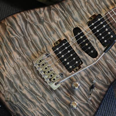 2013 Chris Campbell Custom Shop Super Strat Owned & Played by Fish Electric Guitar Grey Quilt + OHSC image 4