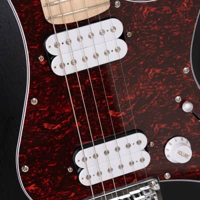 Cort G100 HH G Series Double Cutaway Electric Guitar - Open Pore Black (G100HHOPB-U) image 10