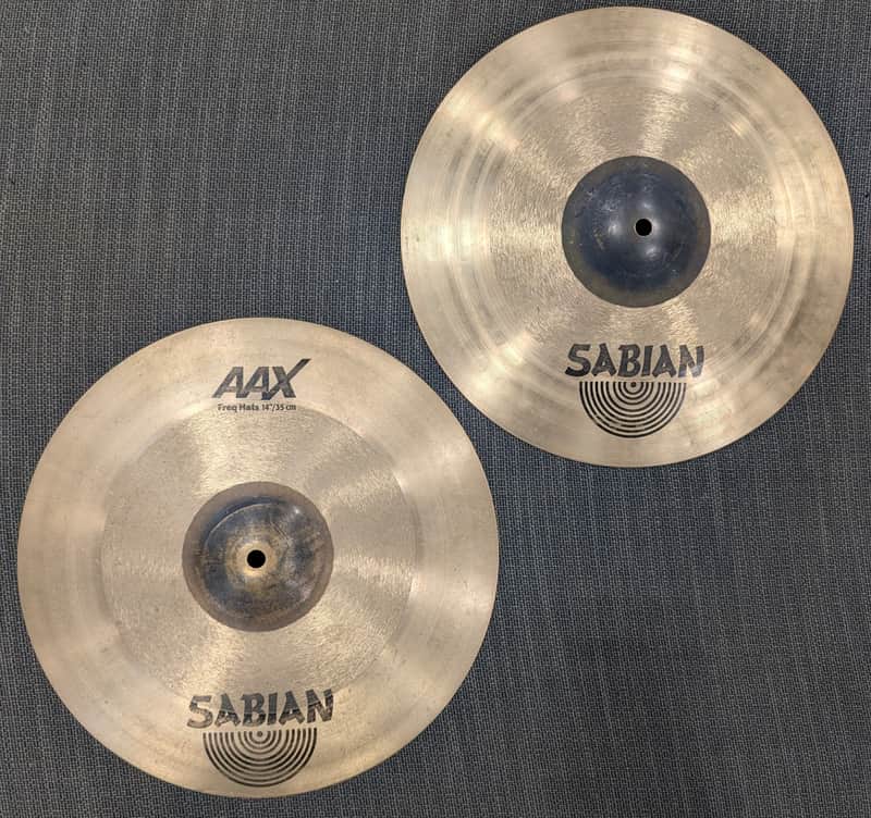Sabian 14" AAX Freq Hi-Hat Cymbals (Pair) 2019 - Present - Lathed/Unlathed image 1