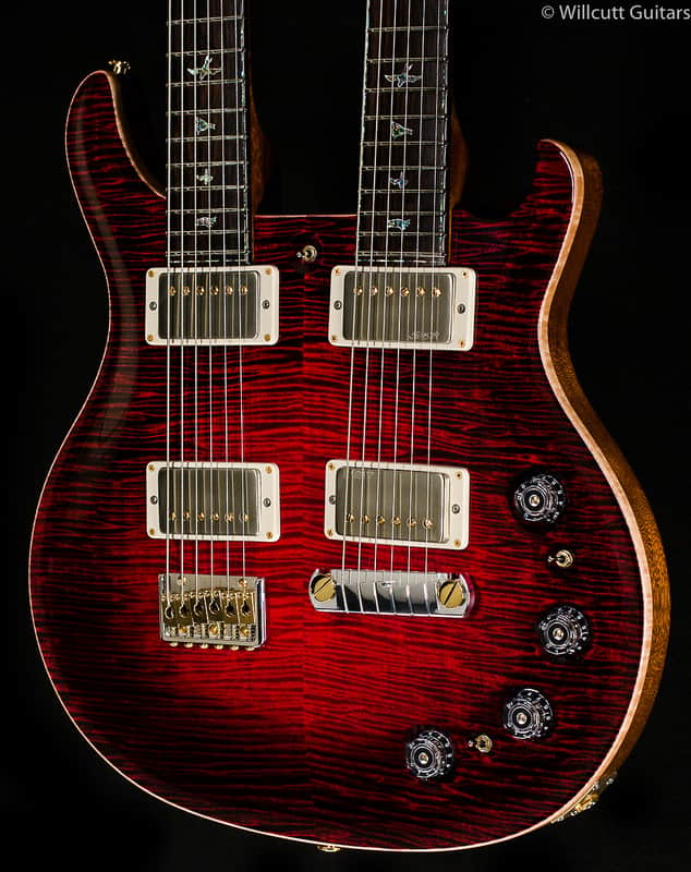PRS Private Stock 5671 Doubleneck Baritone/6 String Black Cherry Burst image 1