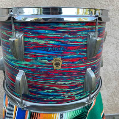 Ludwig No. 944 Classic 9x13" Rack Tom with Keystone Badge 1968 - Psychedelic Red image 3
