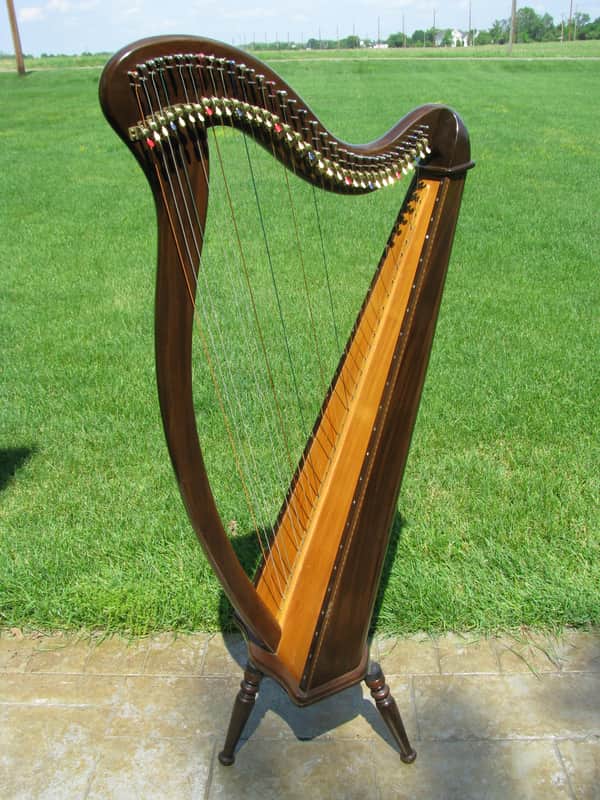 Beautiful Rare 34 String Aoyama 130-B Lever Harp Celtic Folk Instrument image 1