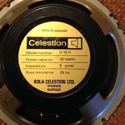 Celestion Blackback G12H30 75hz 8 ohm Vintage 12" Guitar Speaker 1978 image 1