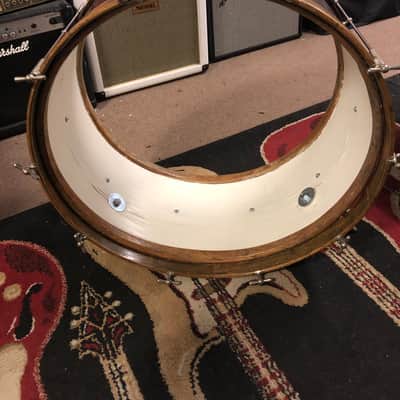 Ludwig&Ludwig 26" Single Tension Marching Bass Drum 1920's - Walnut image 15