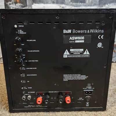 Bowers & Wilkins Bowers & Wilkins ASW608  compact, 200-watt powered subwoofer 90s  - Black image 8