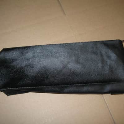 lightly used genuine BOSS vinyl pouch for FV300H, FV300L, and similar size size Boss pedals (NO pedal included) 1990s - Black Vinyl Exterior / Black Thin Canvas Interior image 11