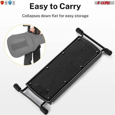 5 Core Guitar Foot Stool Foot Rest Adjustable Heights, Strong & Sturdy GFS 01 image 5