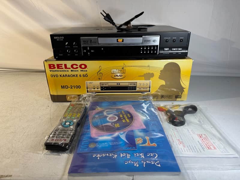 Belco MD-2100 Karaoke System DVD Mic Input Midi w/ Remote Vintage EU PLUG image 1