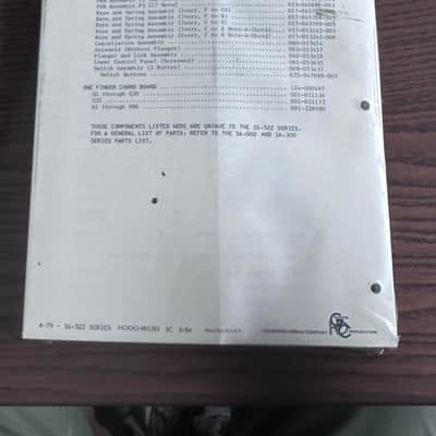 Hammond 11100 & 16100 Series Organ - Service Manual Bild 3