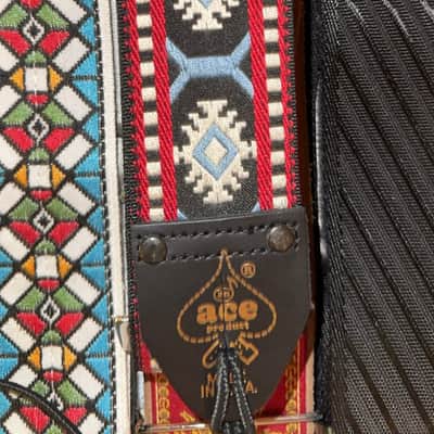 D'Andrea ACE 10 Vintage Reissue Snowflake Adjustable 2" Wide Guitar Strap image 3