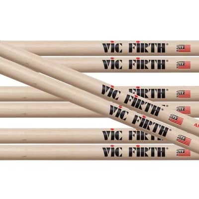 Vic Firth 5A Drum Sticks Hickory 4 Pairs With Coffin Stick Case Offer! image 2