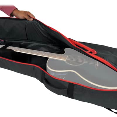 Rockville AGB45-RD Padded Acoustic Guitar Gig Bag with Neck Pad + Secure Strap image 7
