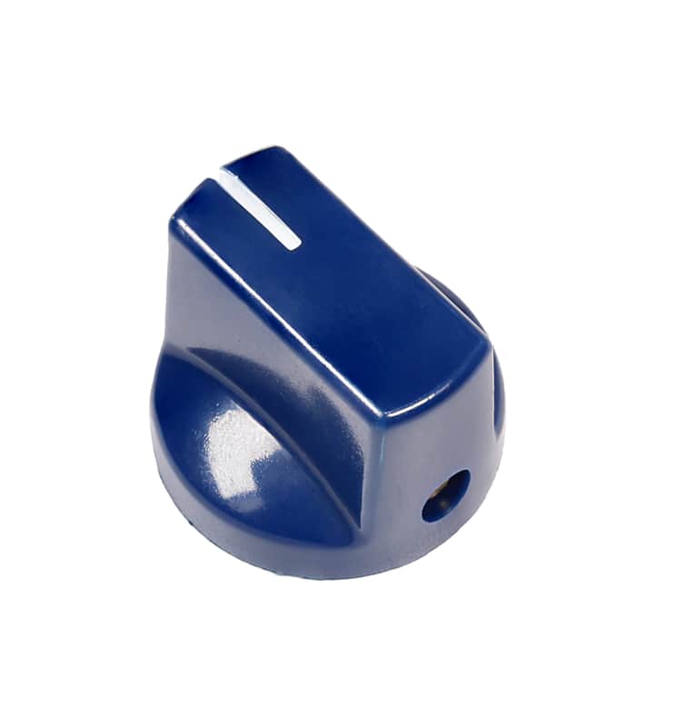 Tesi .75" x .57" Pedal Knob with Set Screw .25" Shaft Dark Blue image 1