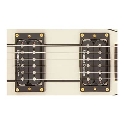 Jackson Pro Series Rhoads RRT-3 6-String Electric Guitar with Ebony Fretboard (Right-Handed, Ivory with Black Pinstripes) image 6