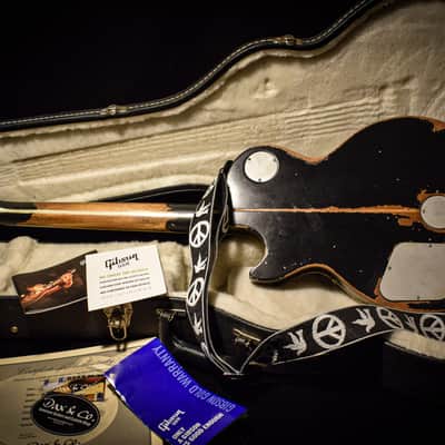 Dax&Co. Heavy Aged Neil Young "Old Black" style Gibson Les Paul Guitar Relic W/ Case! image 4