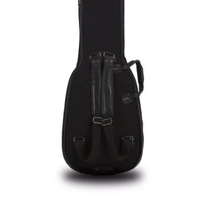 Harvest Fine Leather Black Buffalo & Canvas Gig Bag for Two Electric Bass Guitars image 15