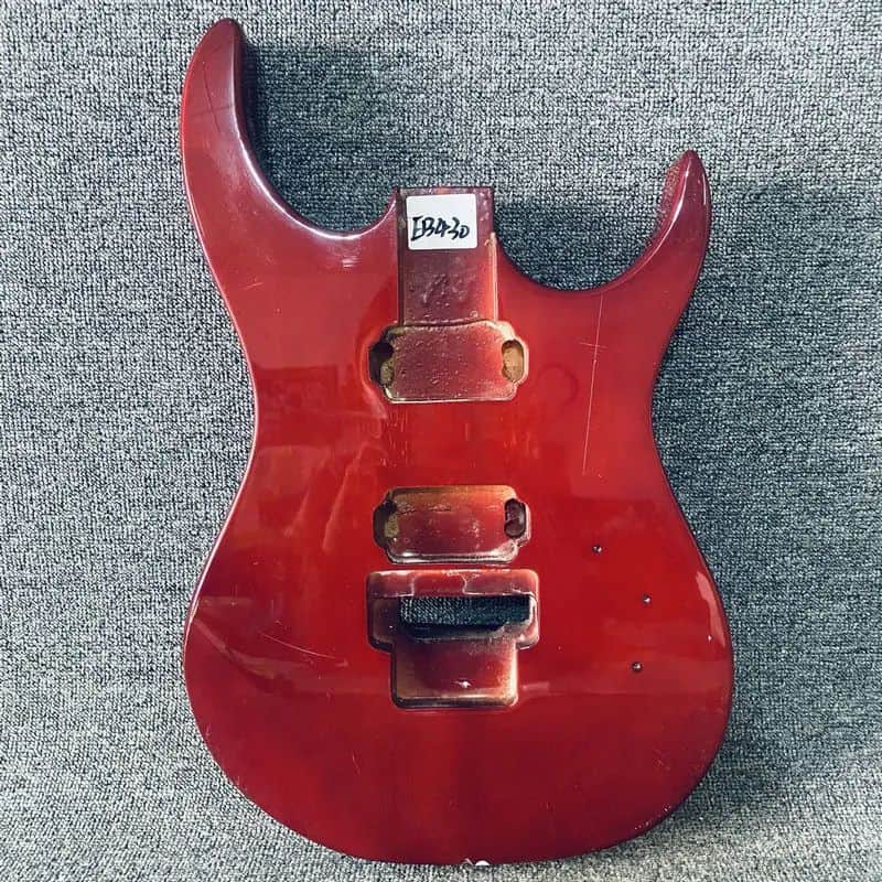 Red Basswood HH Guitar Body image 1