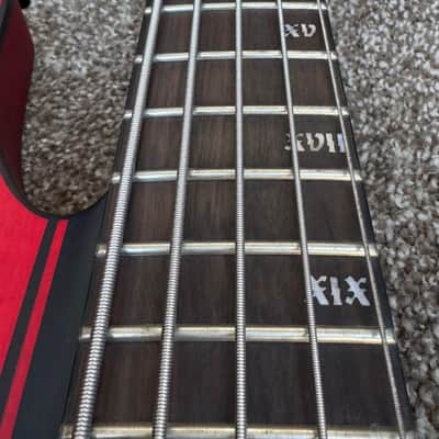 Schecter C-5 GT 5-String Active Bass, 2021, Satin Trans Red, MII image 3