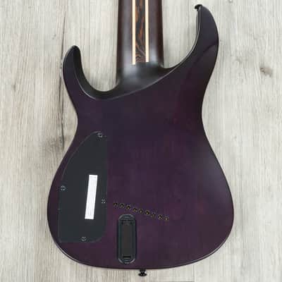Legator N9F Ninja Multi-Scale 9-String Guitar, Figured Maple Top, Purple image 7