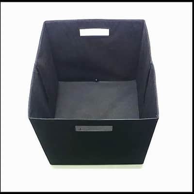 LASE 12" or LP Record (Vinyl) Black Fabric Storage Box. Black image 7