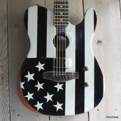 Fender Acoustasonic Standard Telecaster  Custom Black Flag Tribute image 3