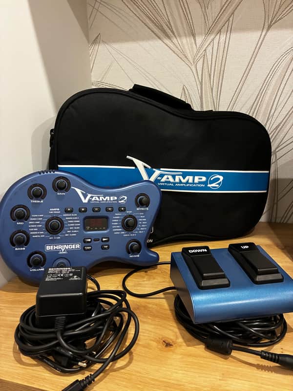Behringer V-AMP 2 Virtual Guitar Amp 2000s - Blue image 1