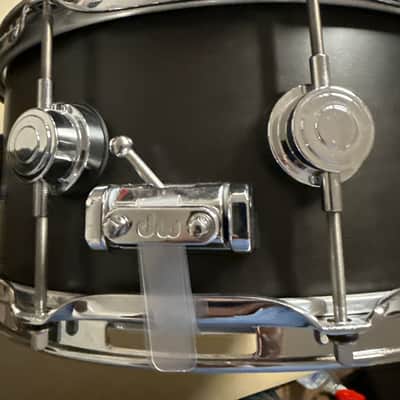 DW Collectors Black Satin Maple Snare Collectors Na - Black satin maple image 6