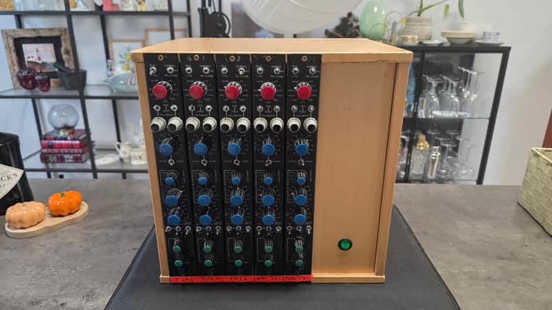 Trident Studios B Range EX Queen, Elton John, David Bowie Channel Strip Mic-Pre EQ Preamp Discreet Class A Rack Bucket built by POM Fairchild for Jimmy Hogarth Vintage 70s British UK London Neve Sound image 1