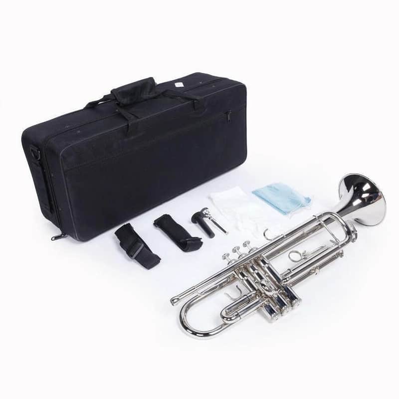 School Band Student Professional Concert Brass Student Bb Trumpet Silver image 1