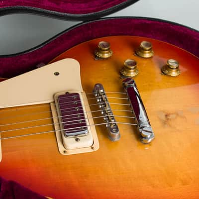 Gibson  Les Paul Deluxe Solid Body Electric Guitar,  c. 1973, black tolex hard shell case. image 13
