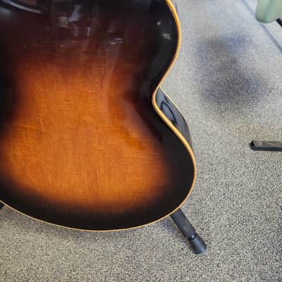 Vintage 1951 Gibson ES-300, Dual Pickup Archtop Electric Guitar, with Tone Specific 1946 P-90s - Sunburst w/ Case image 12