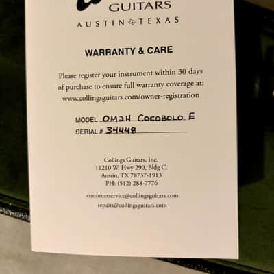 Collings OM2H - Custom (Cocobolo) (2025) image 16